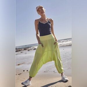 FP Movement by Free People NWOT Give You All Harem Yellow Pant Size S